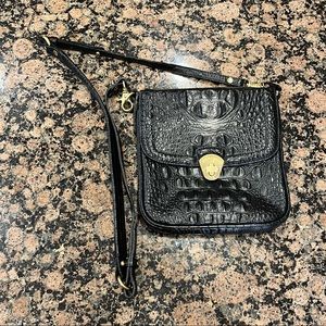 Brahmin Black Crocodile Crossbody Bag